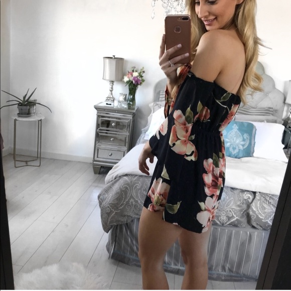 FINAL ONE!!! Floral Print Elastic Waist  Romper - Picture 8 of 8